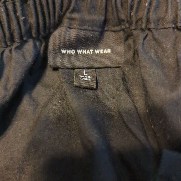 Who What Wear Blouse Top Womens Large Black White Floral Embroidered - Picture 5 of 7